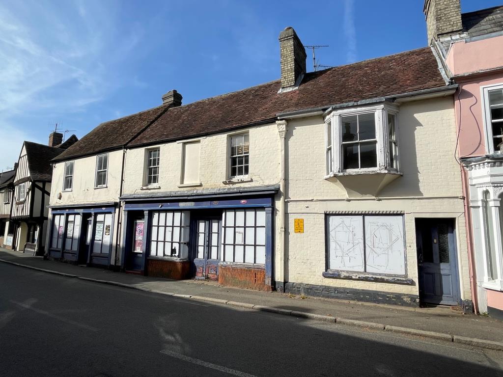 Lot: 5 - FREEHOLD MIXED USE DEVELOPMENT OPPORTUNITY WITH PLANNING - street view of 9-13 church street coggeshall